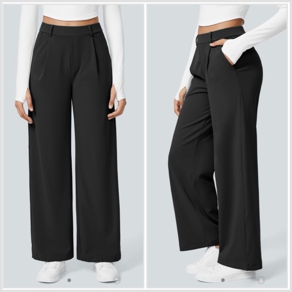 Halara Athleasure HaloTek Air™ High Waisted Side Pocket Straight Leg Work Pants - Picture 1 of 6